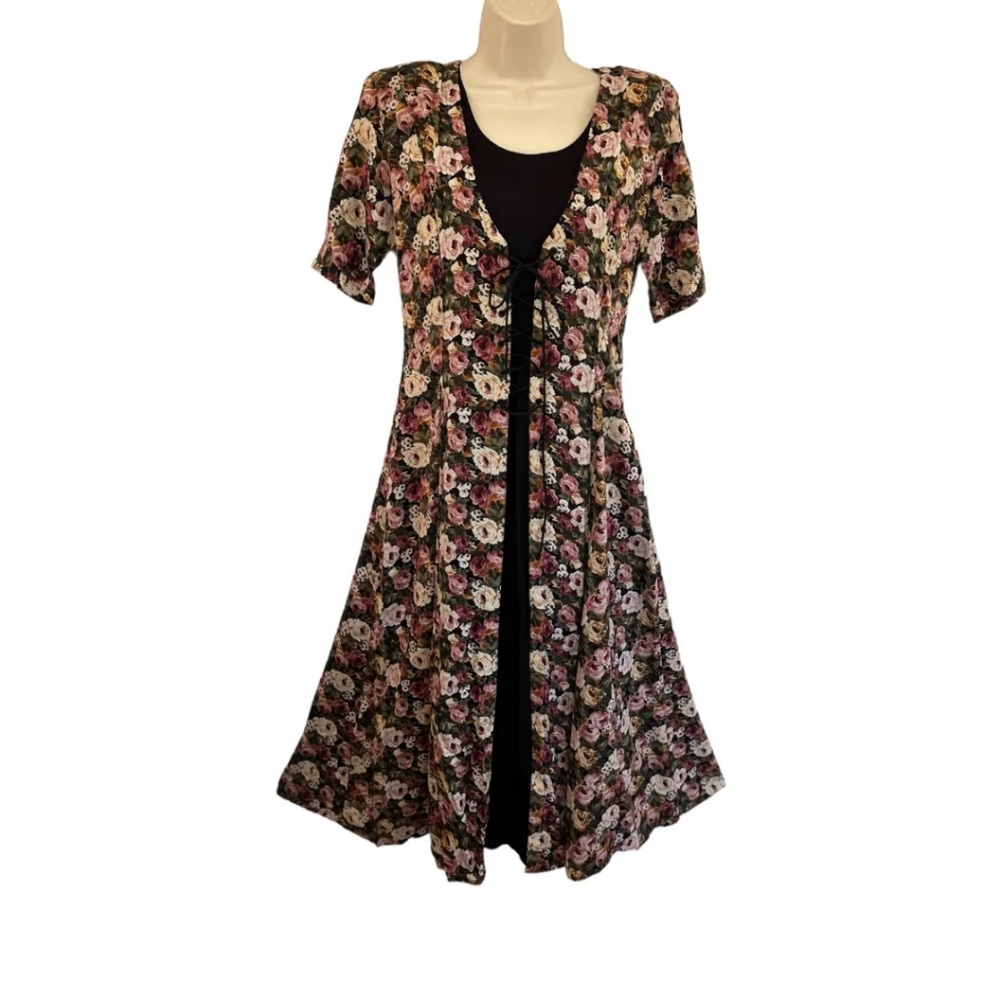 Vintage cottagecore layered dress